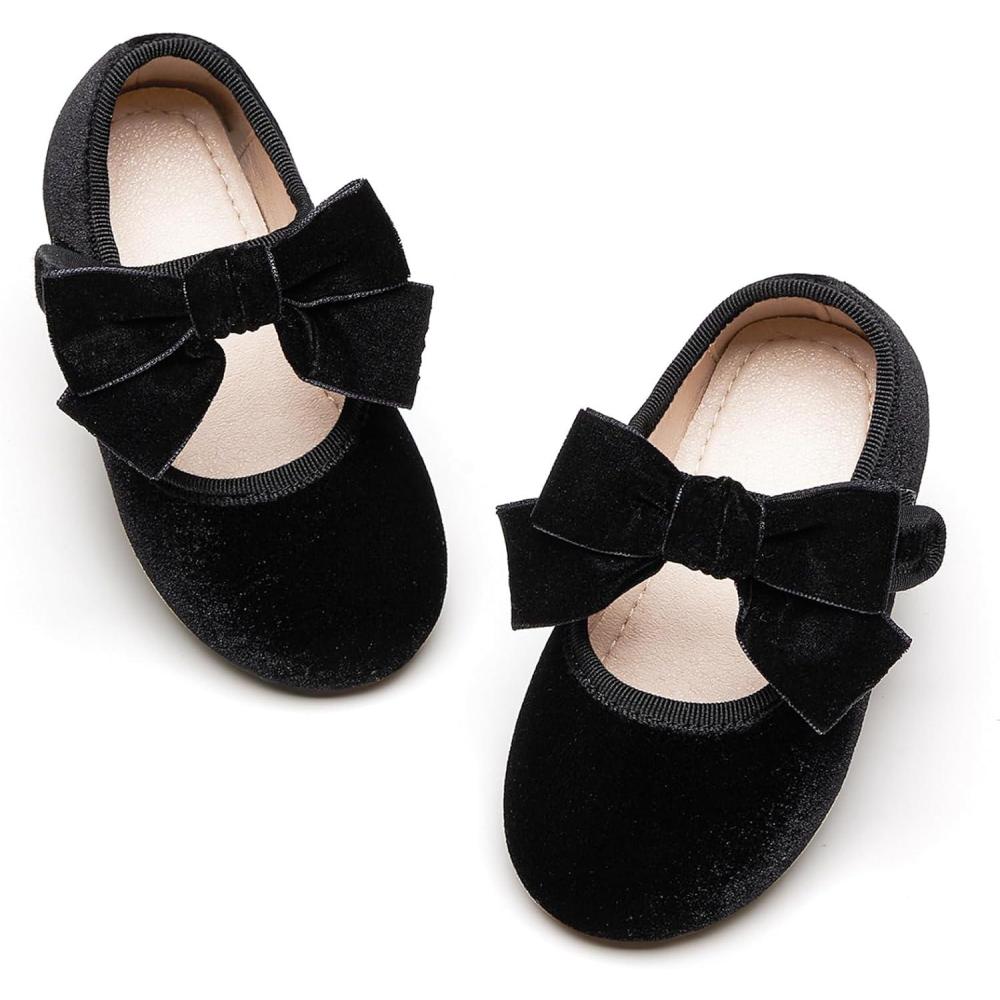 imageKiderence Toddler Girls Dress Shoes Little Kids Mary Janes Ballet Flats ToddlerCk940 Black