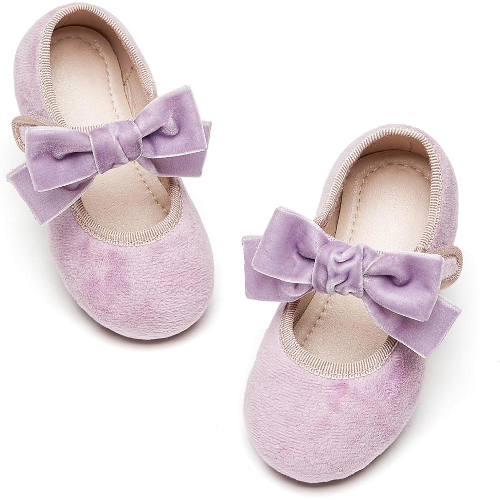 imageKiderence Toddler Girls Dress Shoes Little Kids Mary Janes Ballet Flats ToddlerCk940 Purple