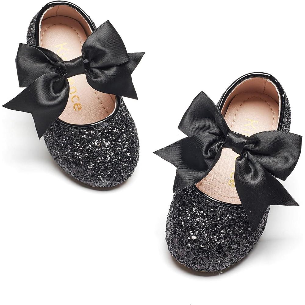 imageKiderence Toddler Girls Dress Shoes Little Kids Mary Janes Ballet Flats ToddlerCl06 Black