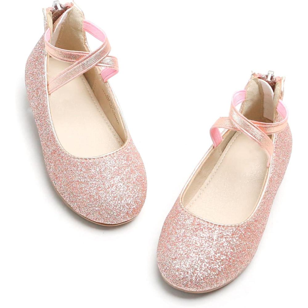imageKiderence Toddler Girls Dress Shoes Little Kids Mary Janes Ballet Flats ToddlerF616 Pink