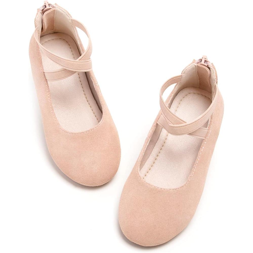 imageKiderence Toddler Girls Dress Shoes Little Kids Mary Janes Ballet Flats ToddlerF617 Nude