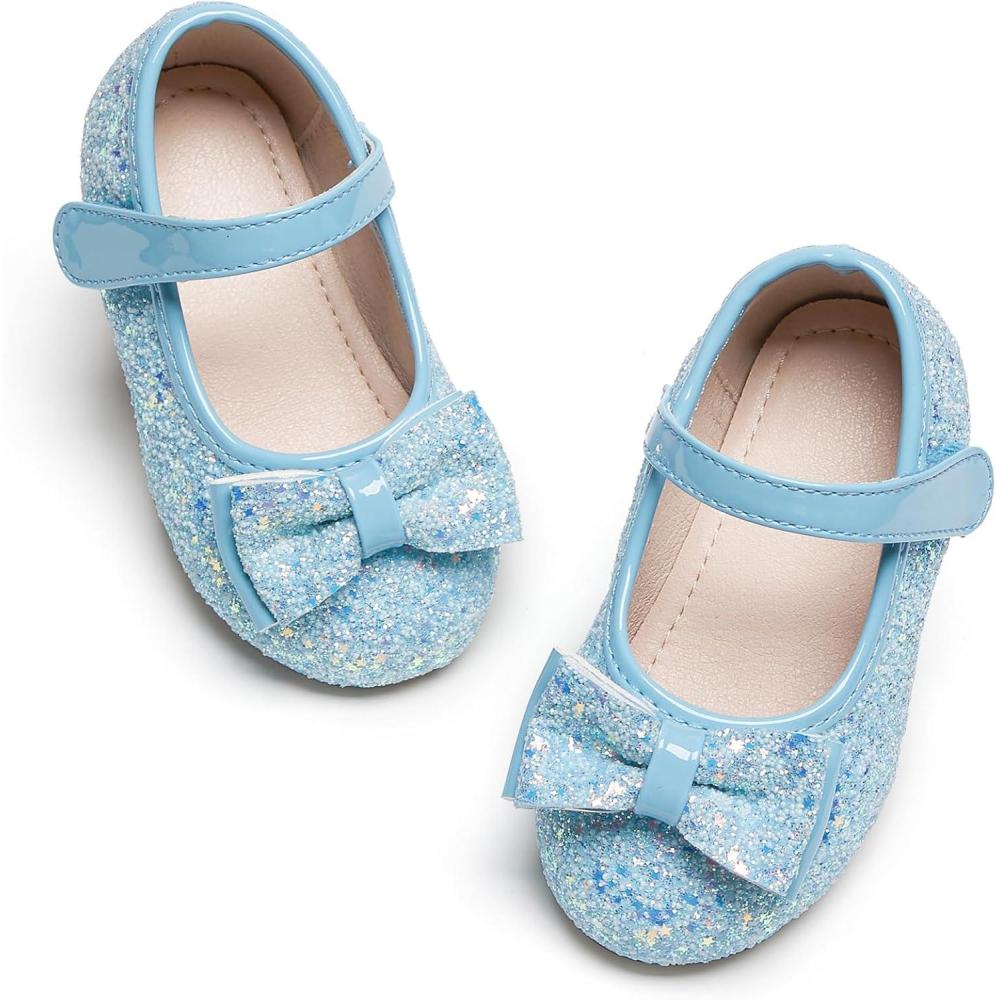 imageKiderence Toddler Girls Dress Shoes Little Kids Mary Janes Ballet Flats ToddlerF640 Light Blue
