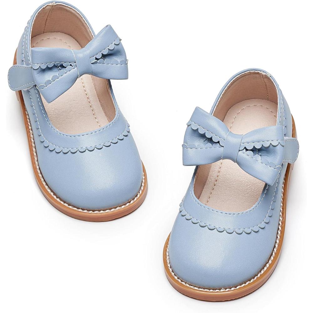 imageKiderence Toddler Girls Mary Jane Dress Shoes Little Girls School Oxford FlatsCk332 Blue