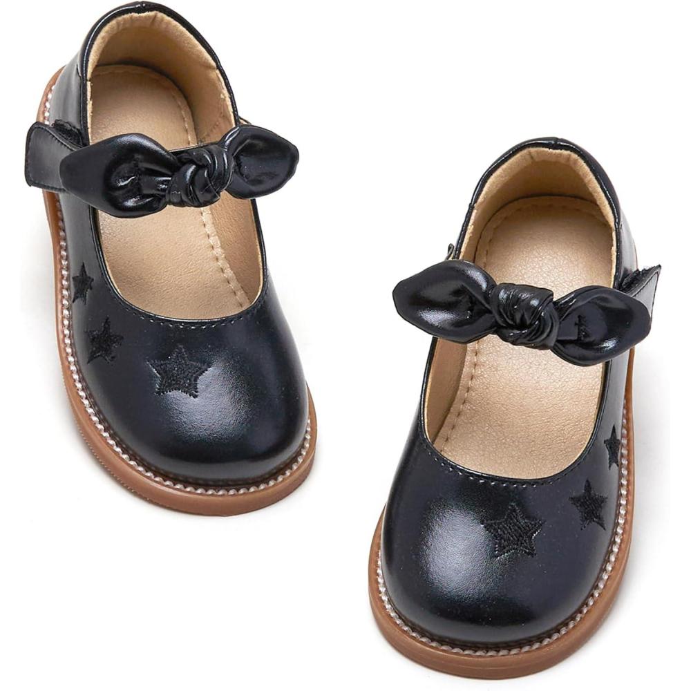 imageKiderence Toddler Girls Mary Jane Dress Shoes Little Girls School Oxford FlatsCk337 Black