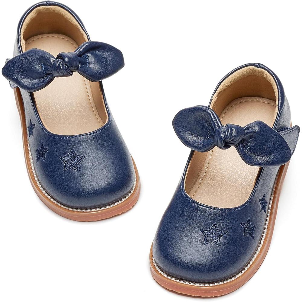 imageKiderence Toddler Girls Mary Jane Dress Shoes Little Girls School Oxford FlatsCk337 Navy Blue