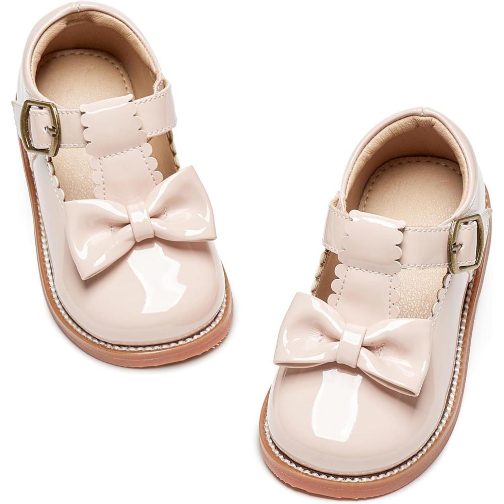imageKiderence Toddler Girls Mary Jane Dress Shoes Little Girls School Oxford FlatsCk339 Nude
