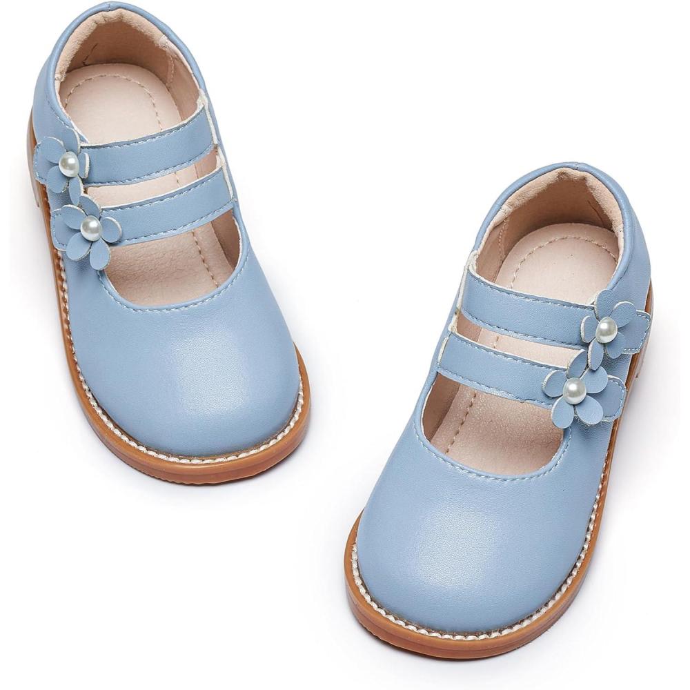 imageKiderence Toddler Girls Mary Jane Dress Shoes Little Girls School Oxford FlatsCk509 Blue