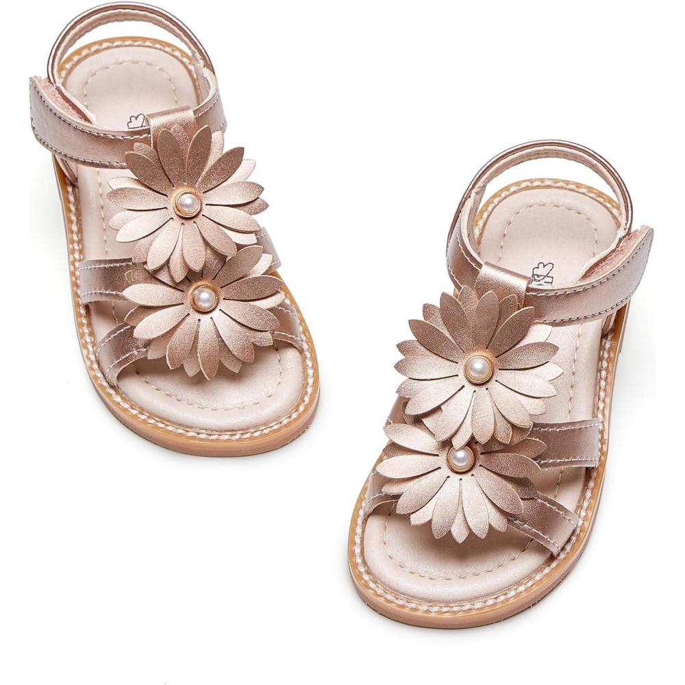 imageKiderence Toddler Girls Sandals Little Girls Kids Shoes Girls Sandals ToddlerCk305 Champagne
