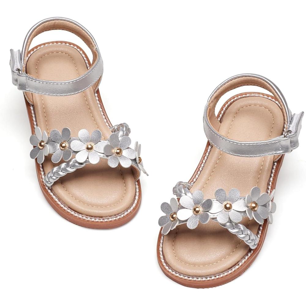 imageKiderence Toddler Girls Sandals Little Girls Kids Shoes Girls Sandals ToddlerCk538 Silver