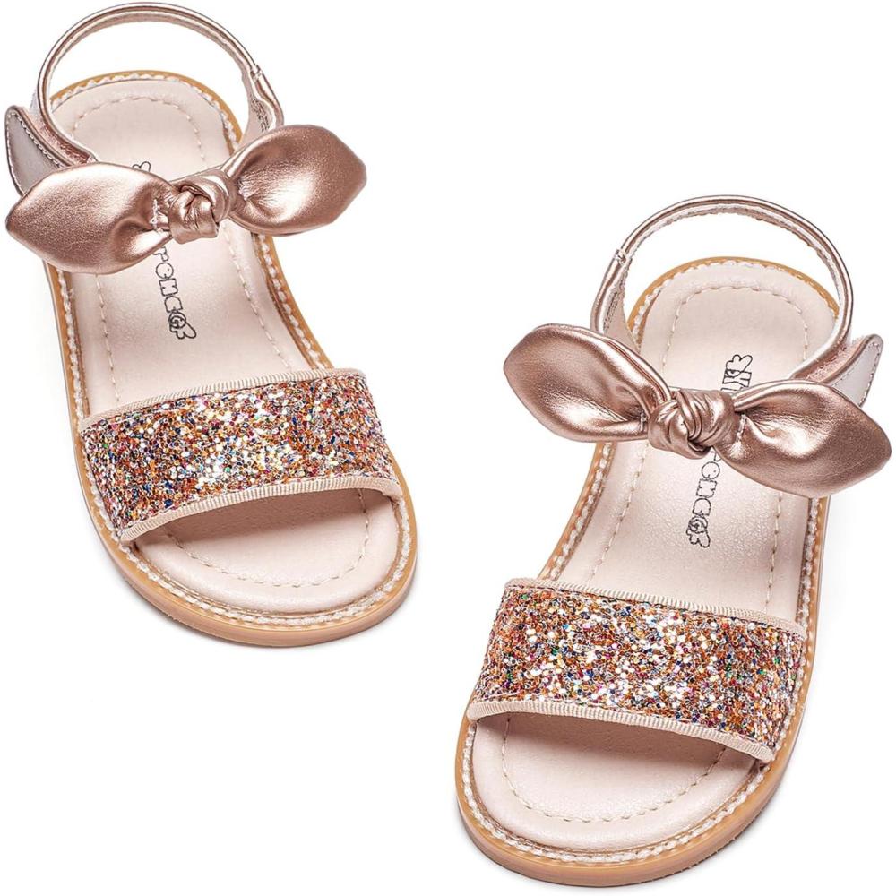 imageKiderence Toddler Girls Sandals Little Girls Kids Summer Shoes Toddler SandalsCk301 Champagne