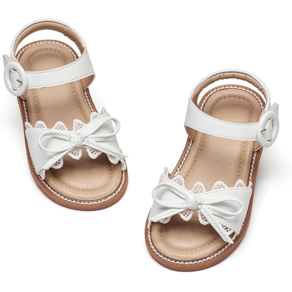 imageKiderence Toddler Girls Sandals Little Girls Kids Summer Shoes Toddler SandalsCk536 White