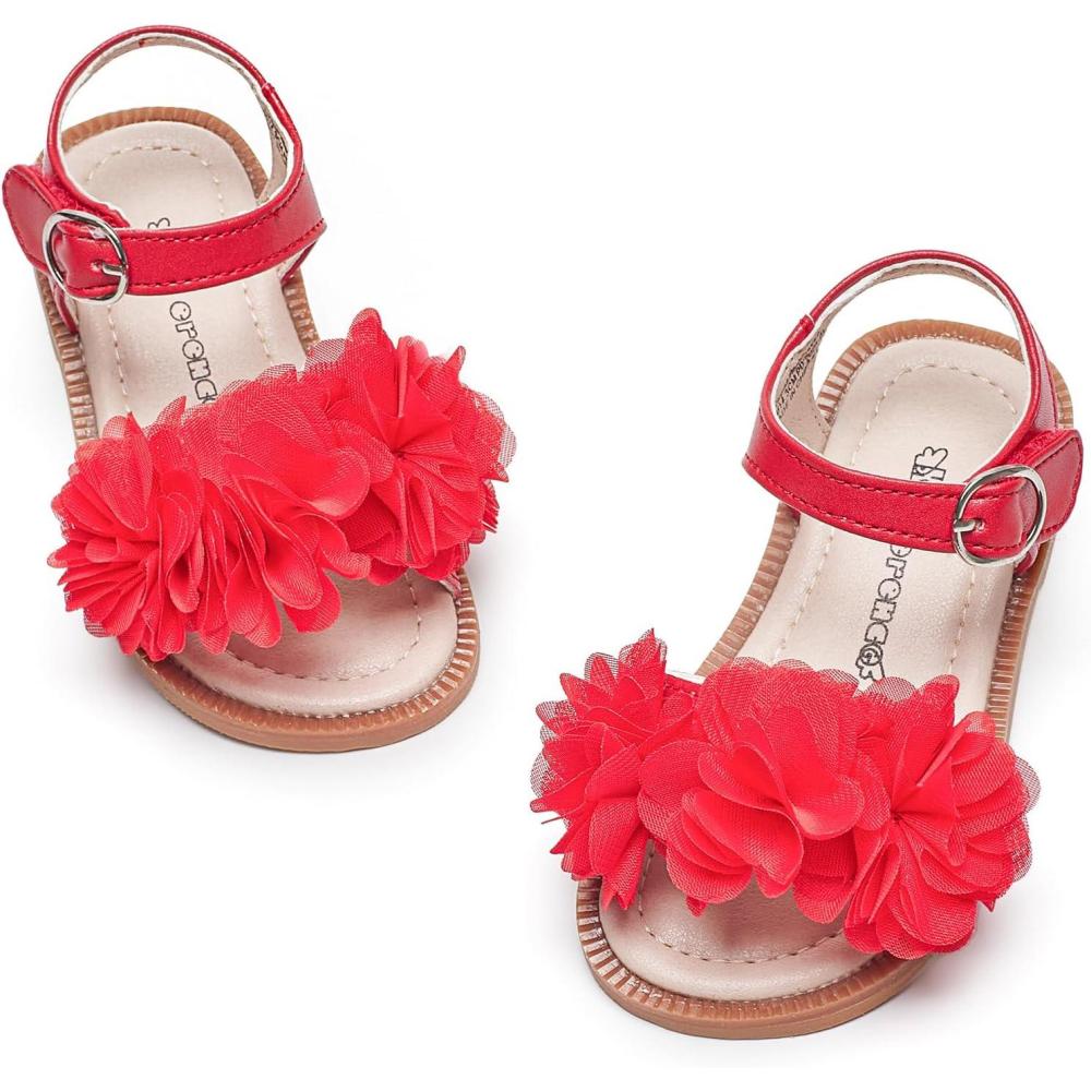 imageKiderence Toddler Girls Sandals Little Girls Kids Summer Shoes Toddler SandalsCk698 Red