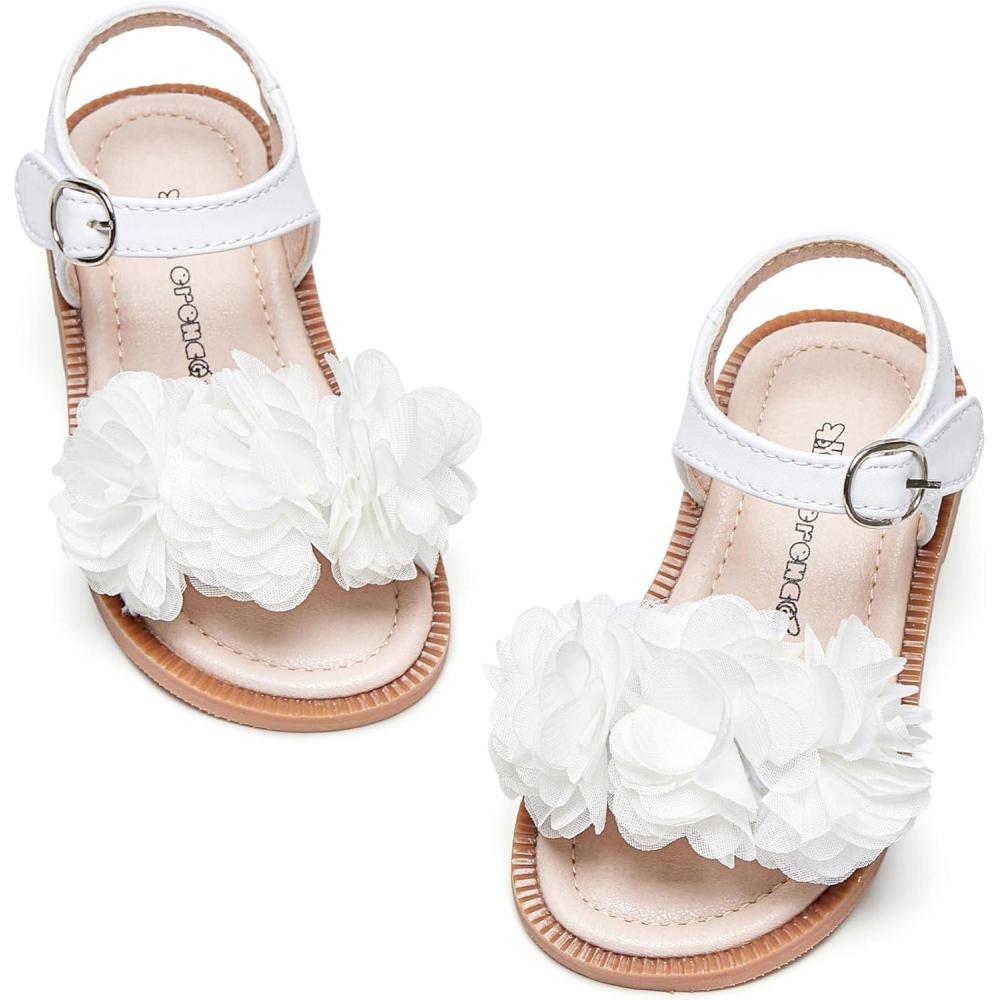 imageKiderence Toddler Girls Sandals Little Girls Kids Summer Shoes Toddler SandalsCk698 White