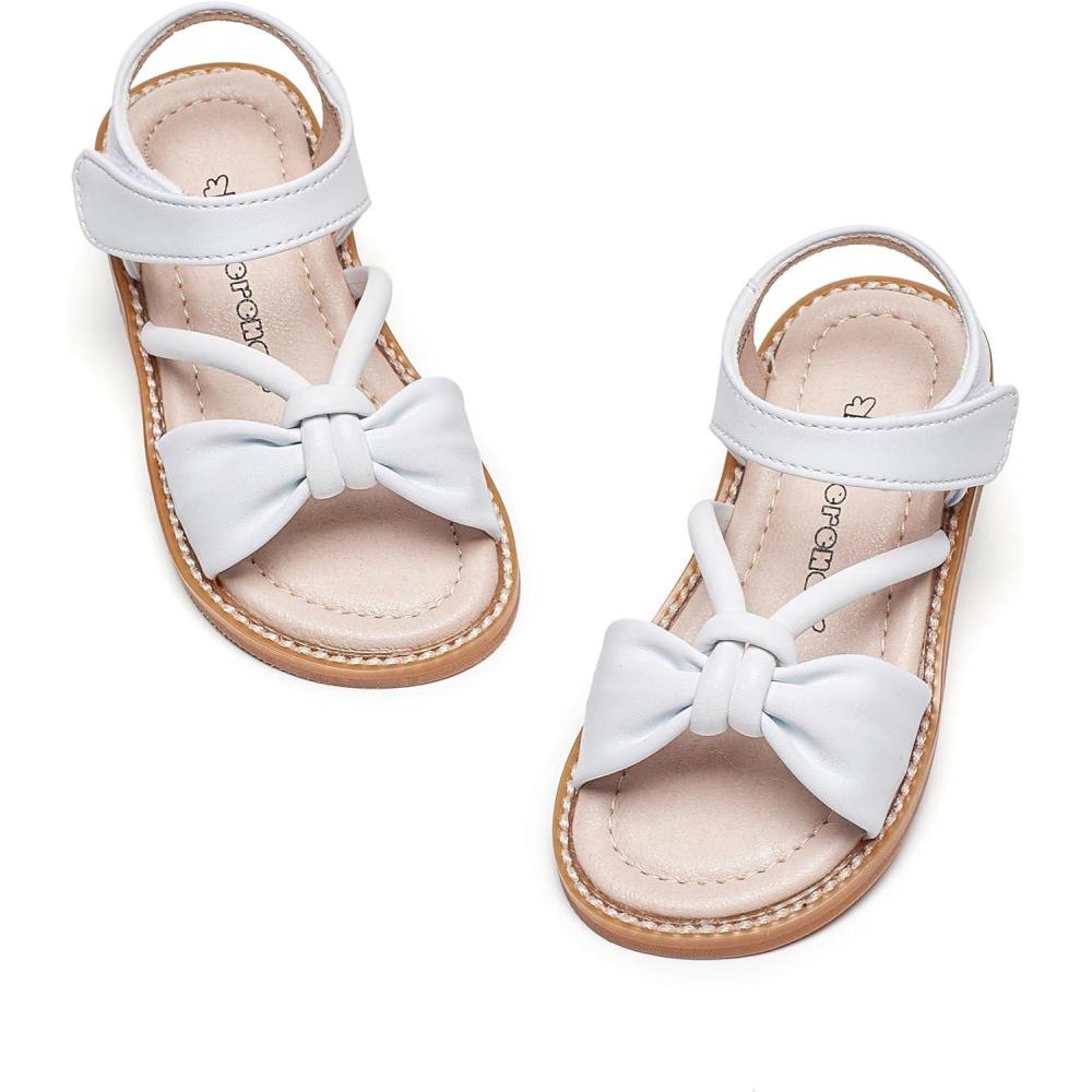 imageKiderence Toddler Girls Sandals Little Girls Kids Summer Shoes Toddler SandalsCk930 White