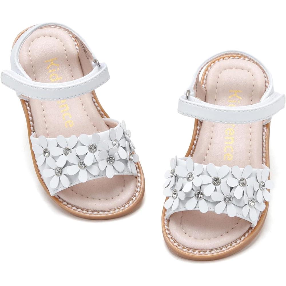 imageKiderence Toddler Girls Sandals Little Girls Kids Summer Shoes Toddler SandalsCk935 White