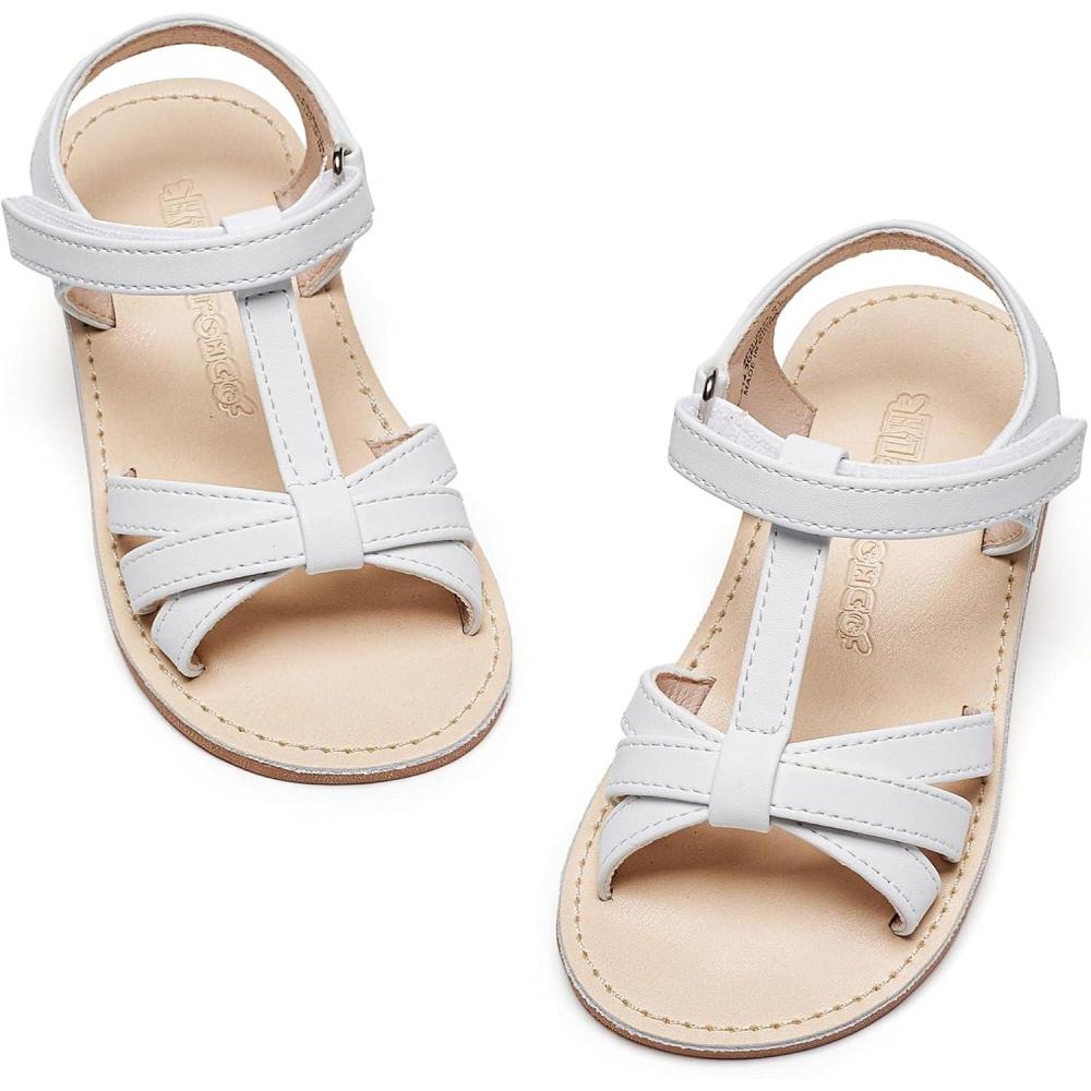 imageKiderence Toddler Girls Sandals Little Girls Kids Summer Shoes Toddler SandalsF628 White