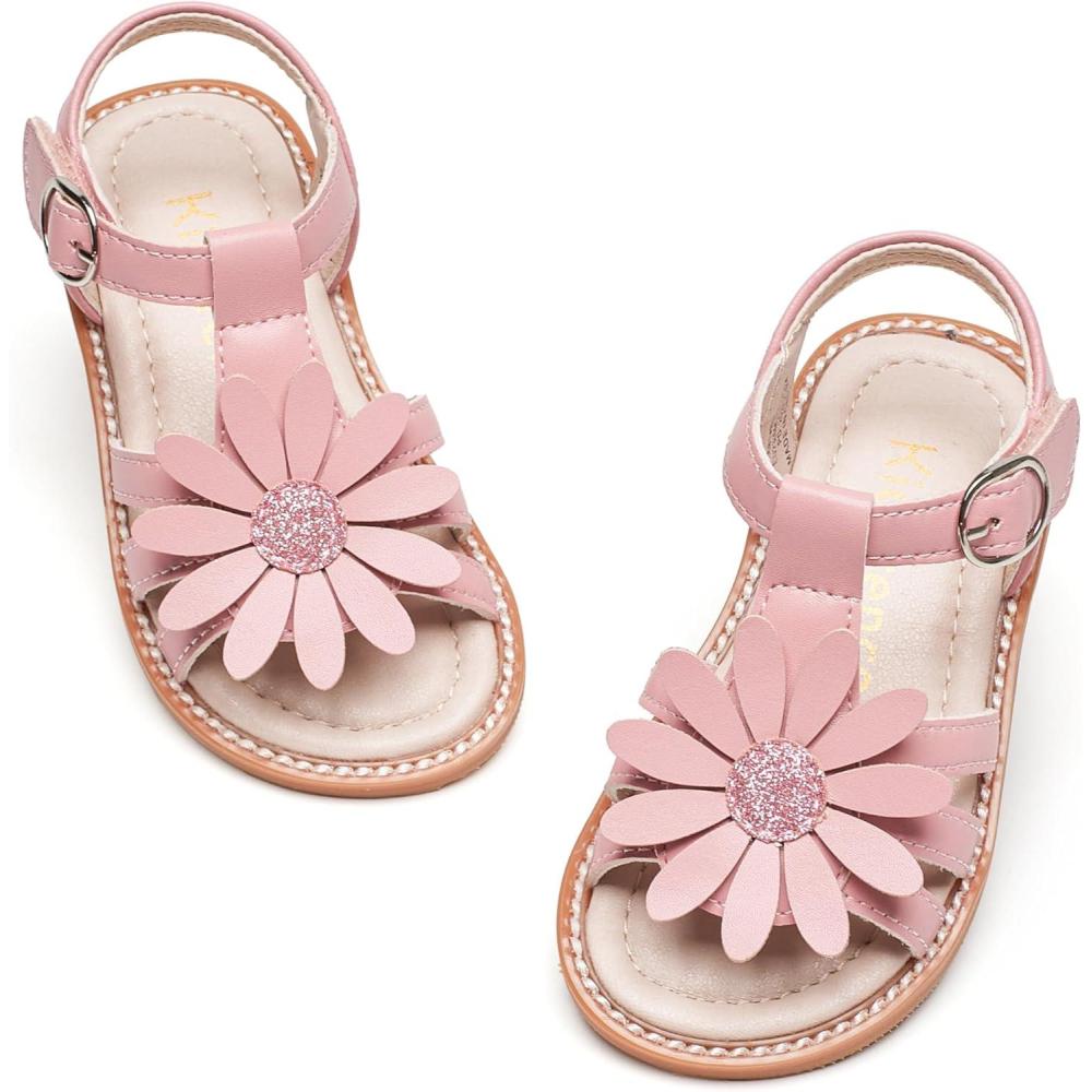 imageKiderence Toddler Girls Sandals Little Girls Kids Summer Shoes Toddler SandalsFk681 Pink