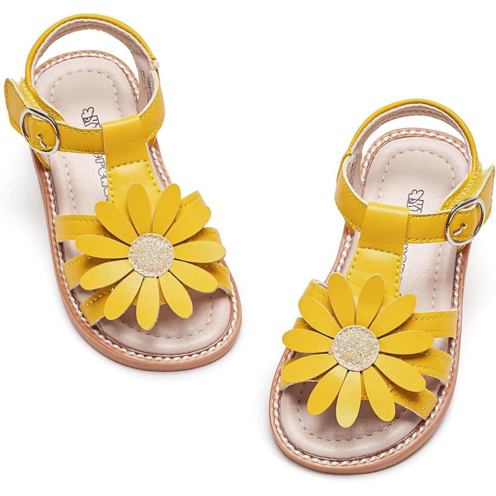 imageKiderence Toddler Girls Sandals Little Girls Kids Summer Shoes Toddler SandalsFk681 Yellow