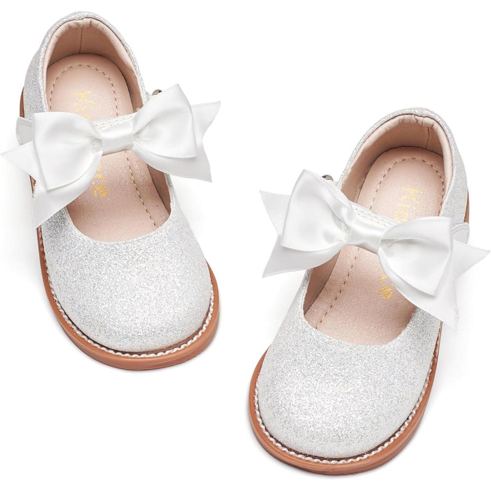 imageKiderence Toddler Little Girl Mary Jane Dress Shoes School Oxford for Girls FlatsCk504 White