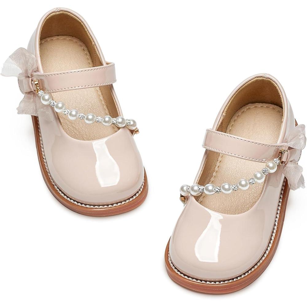 imageKiderence Toddler Little Girl Mary Jane Dress Shoes School Oxford for Girls FlatsCk507 Nude