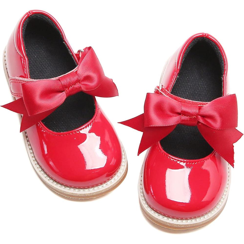 imageKiderence Toddler Little Girl Mary Jane Dress Shoes School Oxford for Girls FlatsF637 Red
