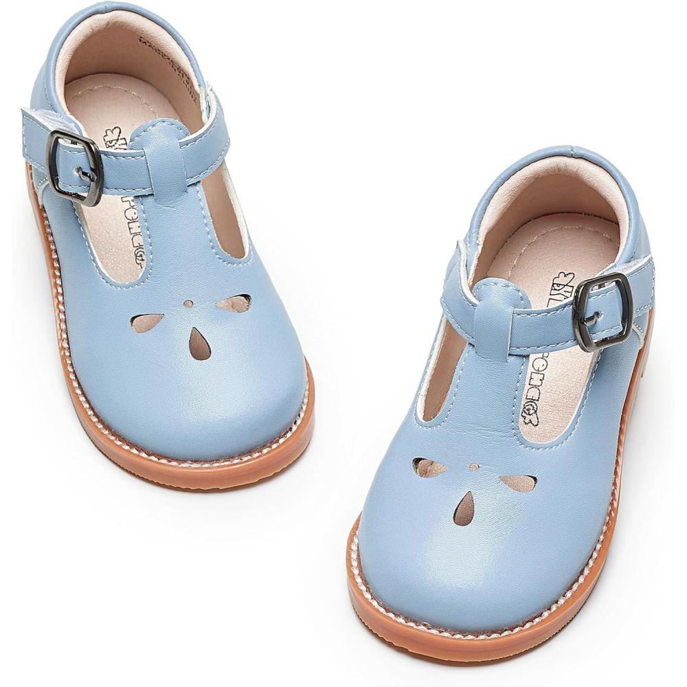 imageKiderence Toddler Little Girls Mary Jane Dress Shoes School Oxford for FlatsC X01 Blue