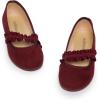 imageChildrenchic Mary Jane Shoes for Girls  Classic ampamp Comfortable Dress Shoes for Toddlers ampamp Kids  Perfect Flats for School Play and Special Occasions SuedeBurgundy