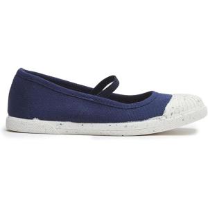 Childrenchic Cap-Toe Elastic Mary Janes – Girls’ Shoes for School, Parties, Cap Toe Sneaker and Casual Wear (Recyclable Navy, 22 M EU/6-6.5 M US Toddler)