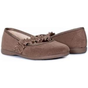 Childrenchic Mary Jane Shoes for Girls – Classic & Comfortable Dress Shoes for Toddlers & Kids – Perfect Flats for School, Play, and Special Occasions (Suede)(Camel)