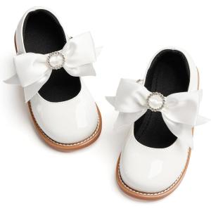 Kiderence Girls Flat Dress Shoes School Oxfords Marry Jane (Toddler/Little Kids)(Ck962 White)
