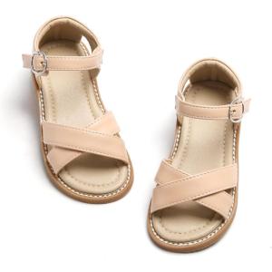 Kiderence Toddler Girls Pink Floral Sandals – Girls’ Casual Flat Sandals with Ankle Strap(629-nude)