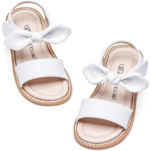 Kiderence Toddler Girls Sandals Little Girls Kids Shoes Girls Sandals Toddler(Ck303 White)