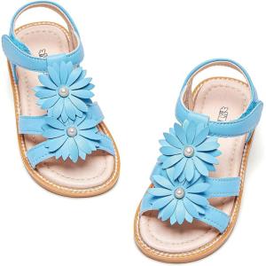 Kiderence Toddler Girls Sandals Little Girls Kids Shoes Girls Sandals Toddler(Ck305 Blue)