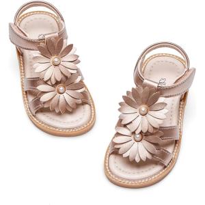 Kiderence Toddler Girls Sandals Little Girls Kids Shoes Girls Sandals Toddler(Ck305 Champagne)