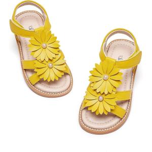 Kiderence Toddler Girls Sandals Little Girls Kids Shoes Girls Sandals Toddler(Ck305 Yellow)