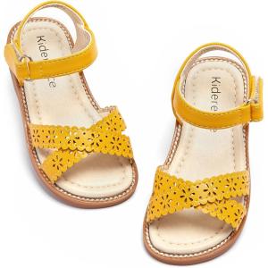 Kiderence Toddler Girls Sandals Little Girls Kids Shoes Girls Sandals Toddler(Ck306 Yellow)