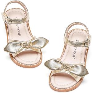 Kiderence Toddler Girls Sandals Little Girls Kids Shoes Girls Sandals Toddler(Ck696 Gold)
