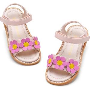 Kiderence Toddler Girls Sandals Little Girls Kids Shoes Girls Sandals Toddler(Ck931 Pink)