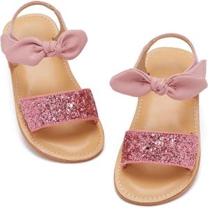 Kiderence Toddler Girls Sandals Little Girls Kids Shoes Girls Sandals Toddler(Ck956 Pink)