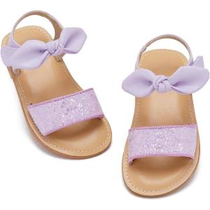 Kiderence Toddler Girls Sandals Little Girls Kids Shoes Girls Sandals Toddler(Ck956 Purple)