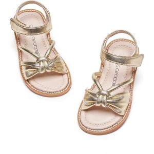 Kiderence Toddler Girls Sandals Little Girls Kids Summer Shoes Toddler Sandals(Ck930 Gold)