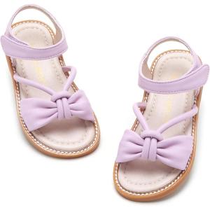 Kiderence Toddler Girls Sandals Little Girls Kids Summer Shoes Toddler Sandals(Ck930 Purple)