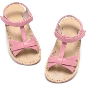 Kiderence Toddler Girls Sandals Little Girls Kids Summer Shoes Toddler Sandals(F628 Pink)