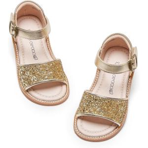 Kiderence Toddler Girls Sandals Little Girls Kids Summer Shoes Toddler Sandals(Fk680 Gold)