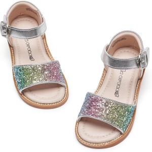 Kiderence Toddler Girls Sandals Little Girls Kids Summer Shoes Toddler Sandals(Fk680 Multicoloured)