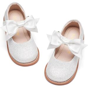 Kiderence Toddler Little Girl Mary Jane Dress Shoes School Oxford for Girls Flats(Ck504 White)