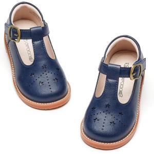 Kiderence Toddler Little Girls Mary Jane Dress Shoes School Oxford for Flats(Cx02 Navy Blue)