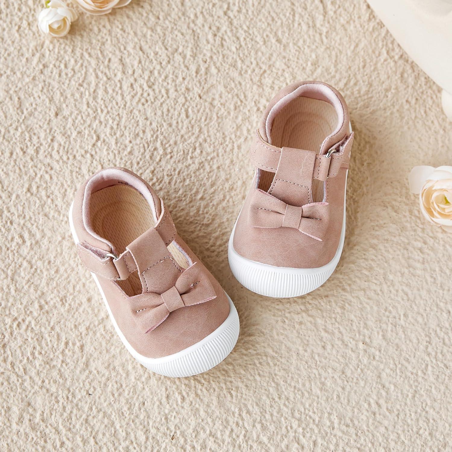 imageKiderence Baby Girls Prewalker Mary Jane Flats Bowknot Princess Dress Shoes InfantToddlerCyb03 Pink