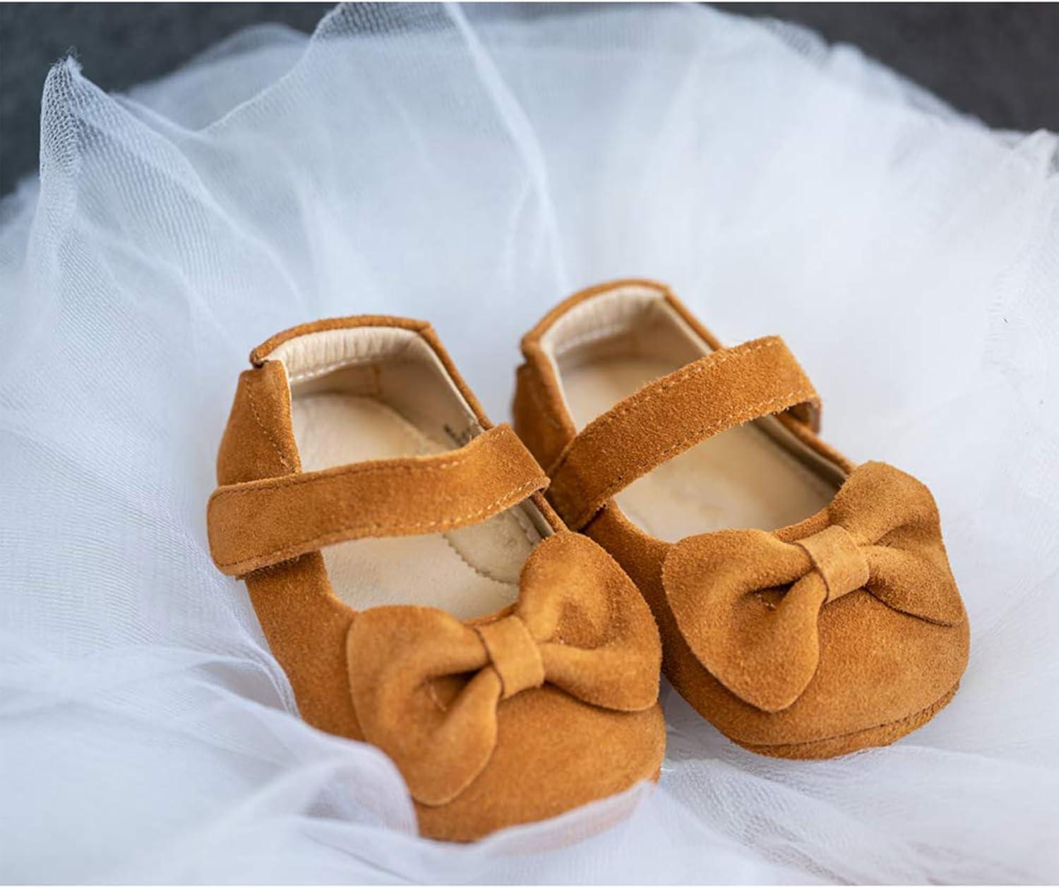 imageKiderence Baby Girls Prewalker Mary Jane Flats Bowknot Princess Dress Shoes InfantToddlerF6612 Brown