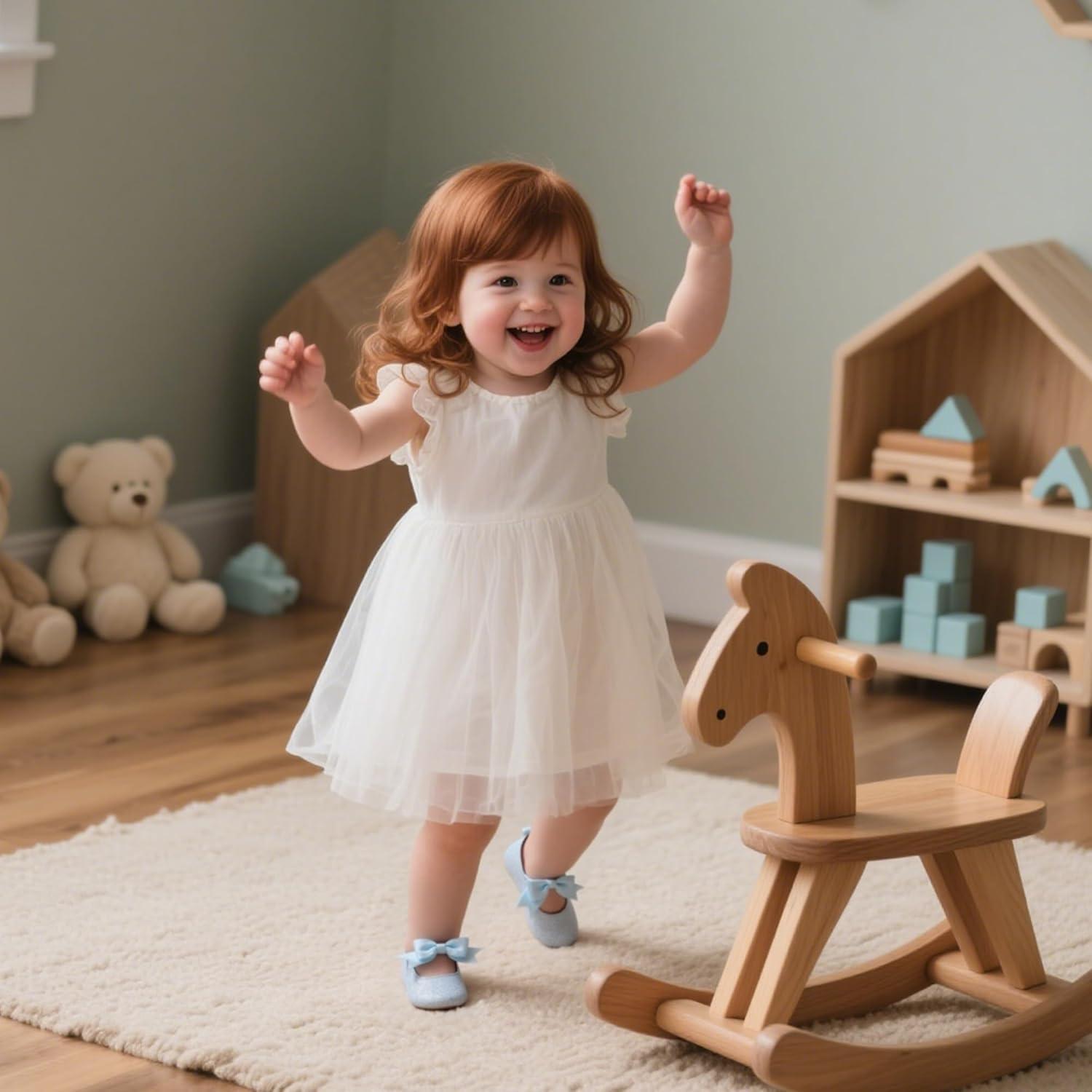 imageKiderence Baby Girls Prewalker Mary Jane Flats Bowknot Princess Dress Shoes InfantToddlerF6681 Blue